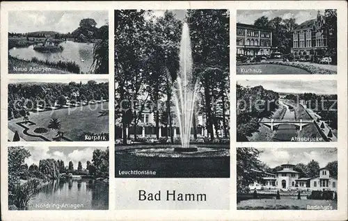 Bad Hamm Kurpark Bruecke Kat. Hamm