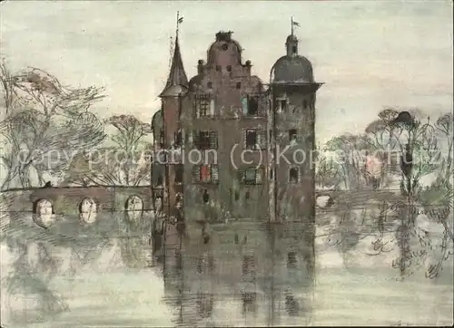 Dortmund Schloss Bodelschwing Kuenstlerkarte Kat. Dortmund