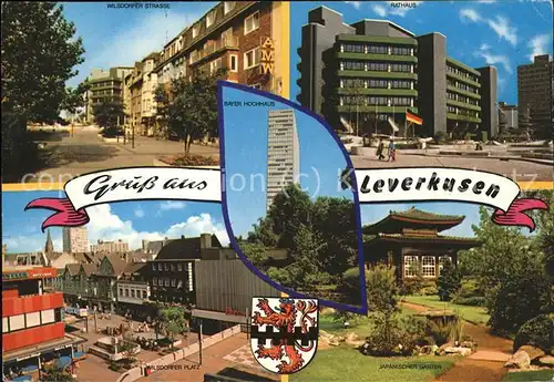 Leverkusen Bayer Hochhaus Ansichten Wappen Kat. Leverkusen