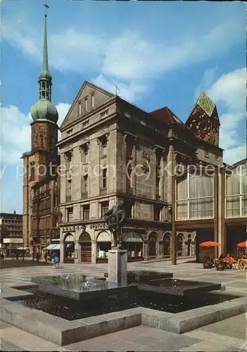 Dortmund Blaeserbrunnen und Reinoldikirche Kat. Dortmund