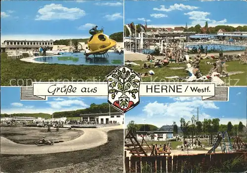 Herne Westfalen Schwimmbad Freizeitpark Wappen / Herne /Herne Stadtkreis