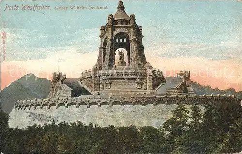 Porta Westfalica Kaiser Wilhelm Denkmal Kat. Porta Westfalica