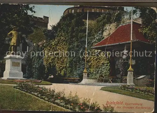 Bielefeld Sparrenburg Denkmal des Grossen Kurfuersten Kat. Bielefeld