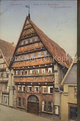 Osnabrueck Haus in Bierstrasse im Renaissance Stil Kat. Osnabrueck