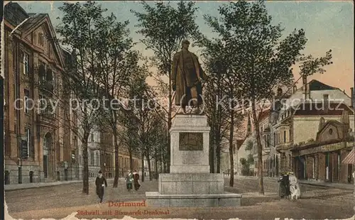 Dortmund Suedwall mit Bismarck Denkmal Kat. Dortmund