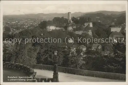 Bielefeld Sparrenburg vom Johannisberg gesehen Kat. Bielefeld