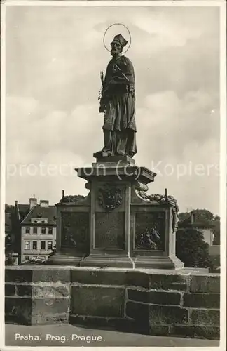Prag Prahy Prague Johann von Nepomuck auf der Karlsbruecke Kat. Praha