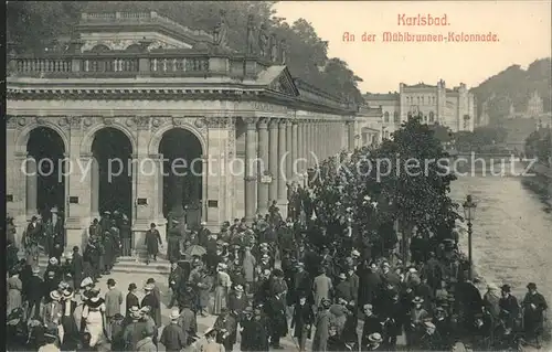 Karlsbad Eger Boehmen An der Muehlbrunnen Kolonnade Kat. Karlovy Vary