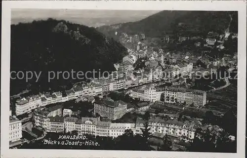 Karlsbad Eger Boehmen von der Josefs Hoehe Kat. Karlovy Vary