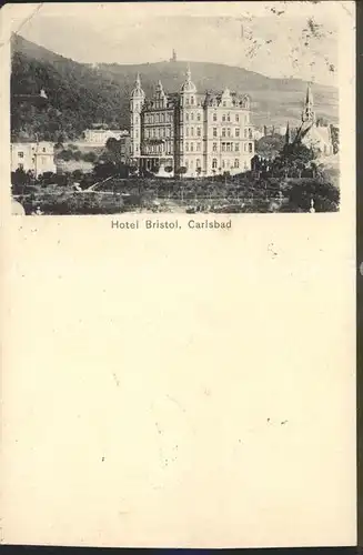 Karlsbad Eger Boehmen Hotel Bristol Kat. Karlovy Vary