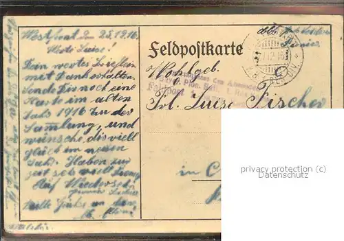 Verdun Meuse Dorfpartie Federzeichnung Feldpost / Verdun /Arrond. de Verdun