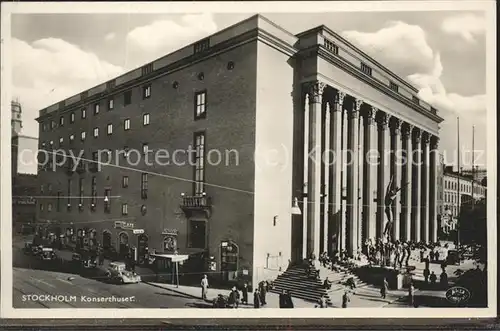 Stockholm Konserthuset Kat. Stockholm