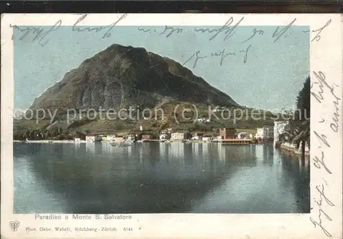 Paradiso Lago di Lugano e Monte San Salvatore Kat. Paradiso