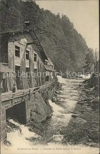 Allevard les Bains Isere Cascade du Breda devant la Source Kat. Allevard