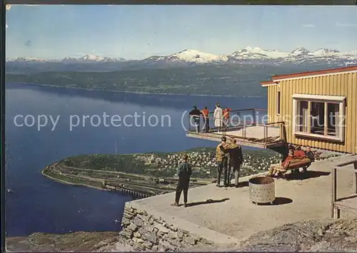 Narvik Utsikt fra plataet pa Fagernesfjellet Kat. Narvik