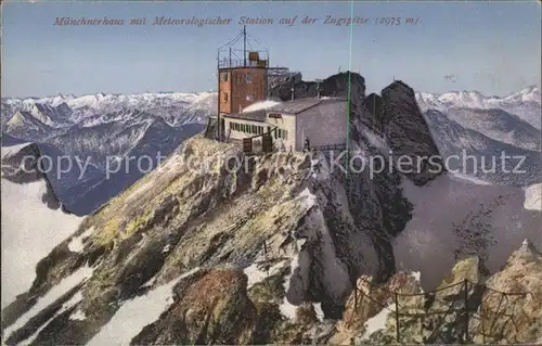 Zugspitze Muenchnerhaus Meterologische Station Kat. Garmisch Partenkirchen