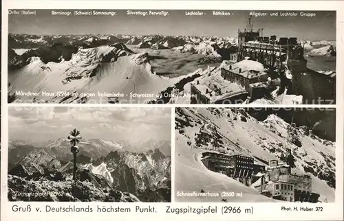 Zugspitze Zugspitzgipfel Allgaeuer Lechtaler Gruppe Kat. Garmisch Partenkirchen