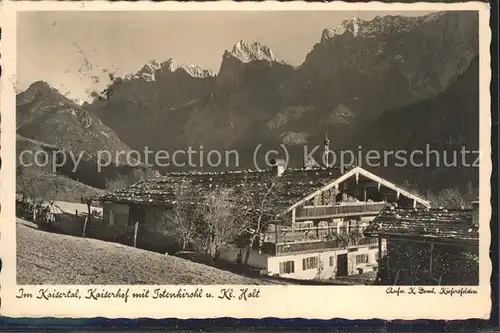 Kaisertal Kaiserhof Totenhirschl Kl. Halt Kat. Kufstein