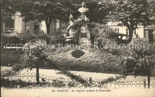 kk66561 Brest Finistere Le Sqaure Latour d'Auvergne Monument Sculpture Kategorie. Brest Alte Ansichtskarten