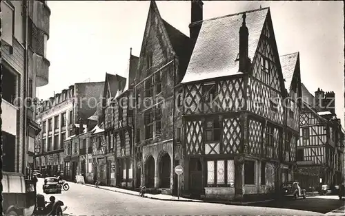 Bourges Vielles maisons Rue Guillaume Pellevoisin Fachwerkhaus Kat. Bourges