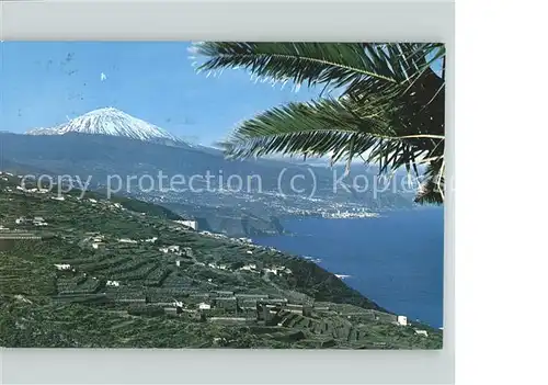 Puerto de la Cruz Panorama Paisaje con el Teide Vulkan Kat. Puerto de la Cruz Tenerife