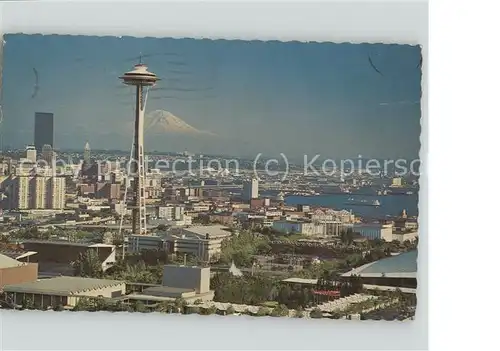 Seattle Panorama Space Needle and Mount Rainier Kat. Seattle