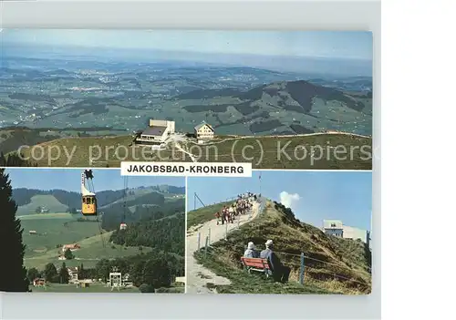 Gonten Luftseilbahn Jakobsbad Kronberg Berggasthaus Panorama Kat. Gonten