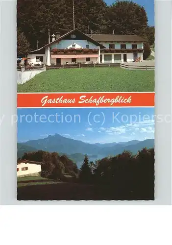 Mondsee Salzkammergut Gasthaus Schafbergblick Alpenpanorama Kat. Mondsee