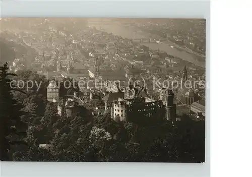 Heidelberg Neckar Teilansicht Schloss Kirche Bruecke Kat. Heidelberg