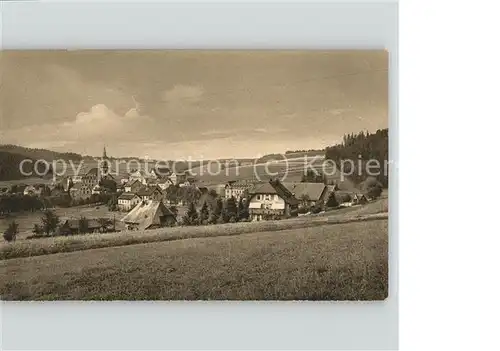 Schoenwald Schwarzwald Ortsansicht mit Kirche Kat. Schoenwald im Schwarzwald