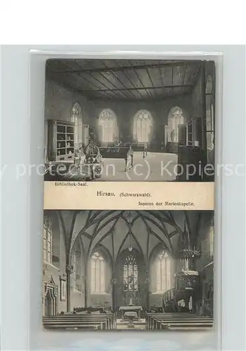 Hirsau Inneres der Marienkapelle Bibliothek Saal Kat. Calw