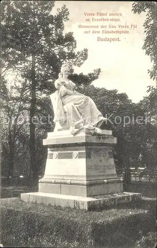 Budapest Monument der frau Veres Pal auf dem Elisabethplatz Kat. Budapest