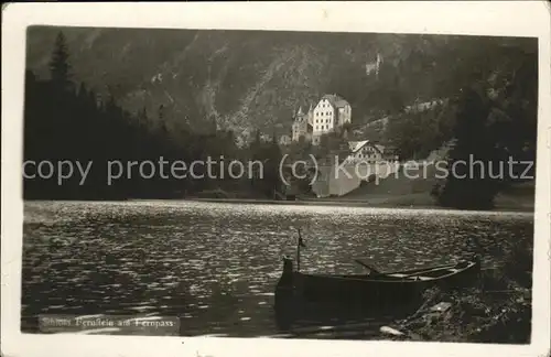 Nassereith Schloss Fernstein mit See Kat. Nassereith