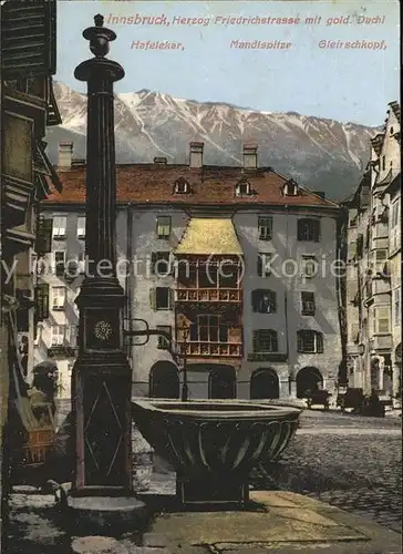 Innsbruck Herzog Friedrichstrasse mit gold.Dachl Kat. Innsbruck