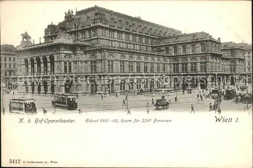 Wien Kgl.Hof Operntheater Kat. Wien