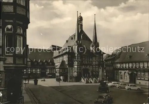 Wernigerode Harz Marktplatz mit Rathaus Kat. Wernigerode