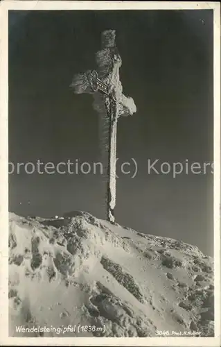 Wendelstein Berg mit Kreuz Kat. Bayrischzell