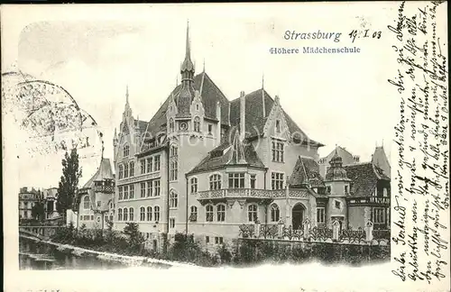 Strassburg Elsass Hoehere Maedchenschule Kat. Strasbourg
