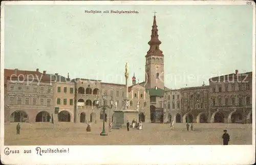 Neutitschein Tschechien Stadtplatz u.Stadtpfarrkirche Kat. Novy Jicin