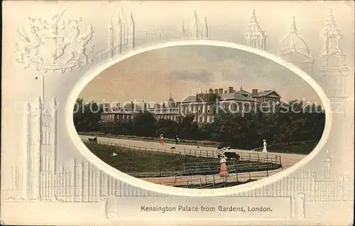 London Kensington Palace from Gardens Kat. City of London
