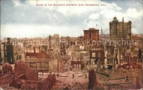 San Francisco California Ruins in The Business District Kat. San Francisco