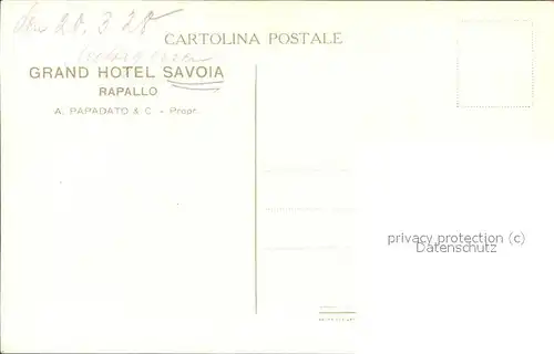 Rapallo Liguria Grand Hotel Savoia Kat. Rapallo