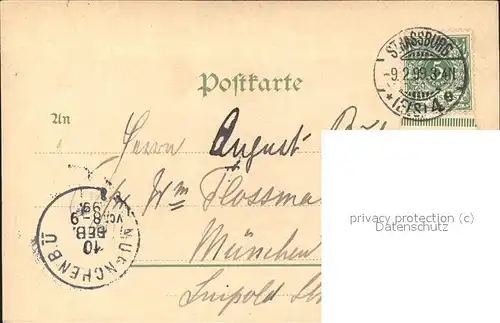 Strassburg Elsass Kaiserliches Palais Kat. Strasbourg