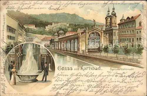 Karlsbad Eger Boehmen Sprudelcolonade Kat. Karlovy Vary