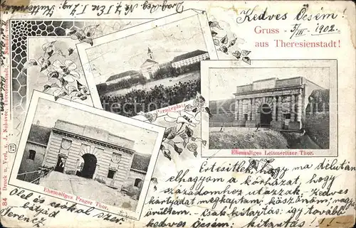 Theresienstadt Tschechien Paradeplatz u.Ehemal.Prager Thor Kat. Terezin