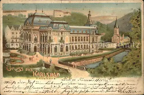 Karlsbad Eger Boehmen Kaiserbad Kat. Karlovy Vary