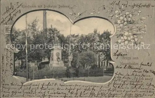 Neumuenster Schleswig Holstein Kleinflecken mit Dreikaiser Denkmal Kat. Neumuenster