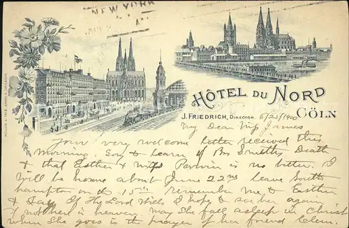 Koeln Rhein Hotel du Nord Kat. Koeln