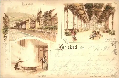 Karlsbad Eger Boehmen Sprudelhalle Kat. Karlovy Vary