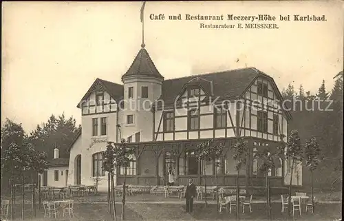 Karlsbad Eger Boehmen Cfe u.Restaurant Meczery Hoehe Kat. Karlovy Vary